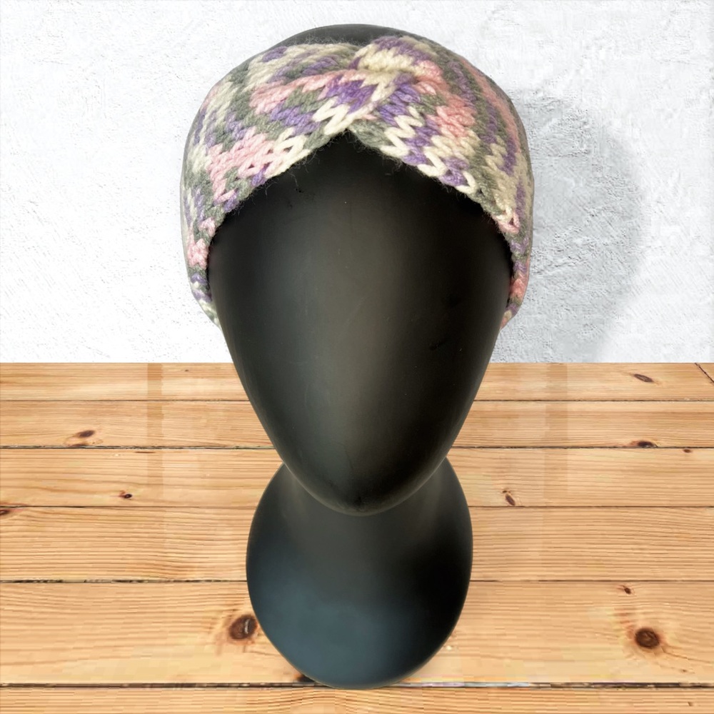 Handmade Knit Twist Headband Handcrafted Easter Basket